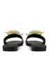 Sandalia Plana Negra Flor 202L